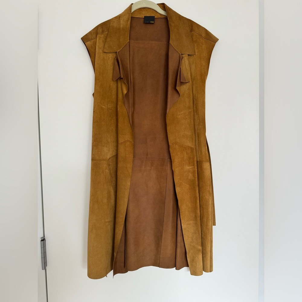 Fendi Suede Unlined Vest sz 42